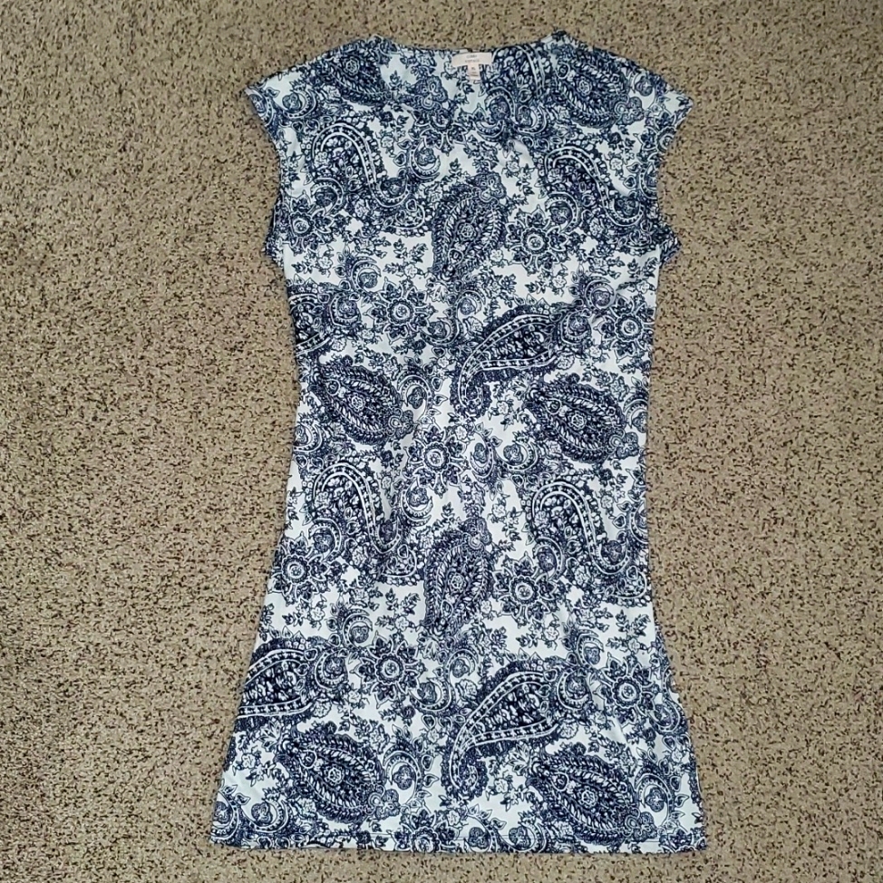 Nwot Cumo Vintage Printed Short Sleeve Summer Dress